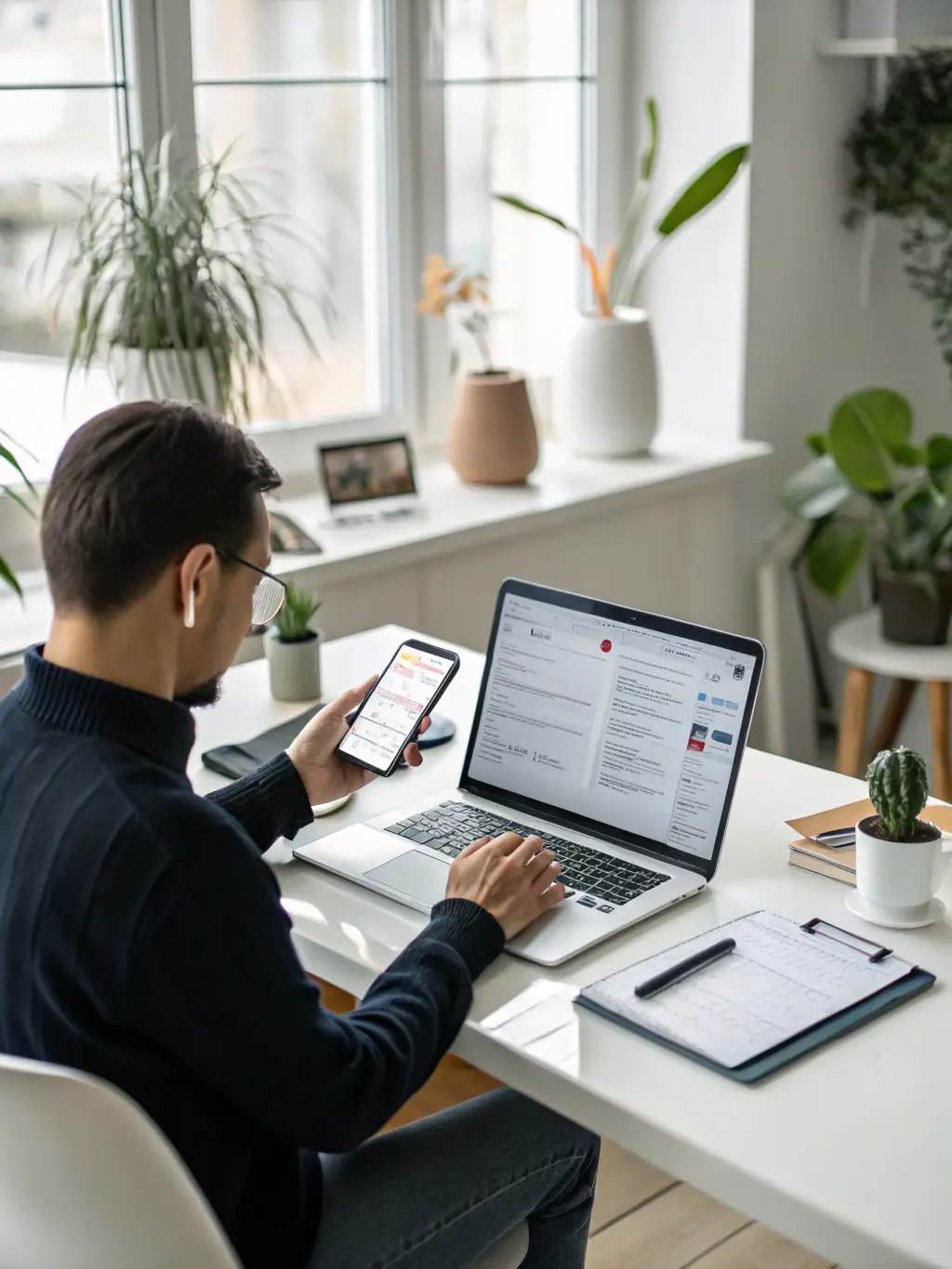 An image depicting automated customer engagement, showing personalized messages being sent to customers on various devices, highlighting convenience and efficiency.